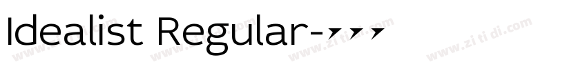 Idealist Regular字体转换